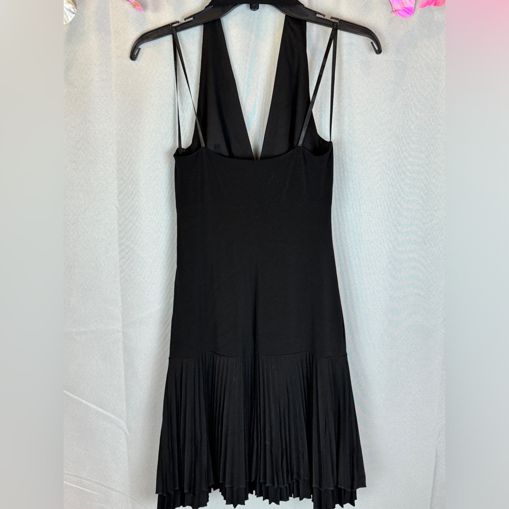 Laundry by Shelli Segal Halter Pleated Swing Dress- Sz 4 - Picture 5 of 16